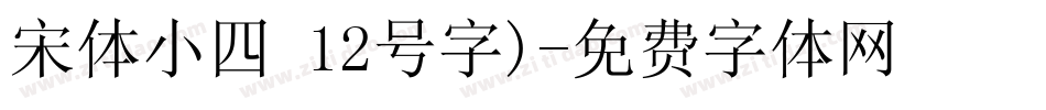 宋体小四 12号字)字体转换